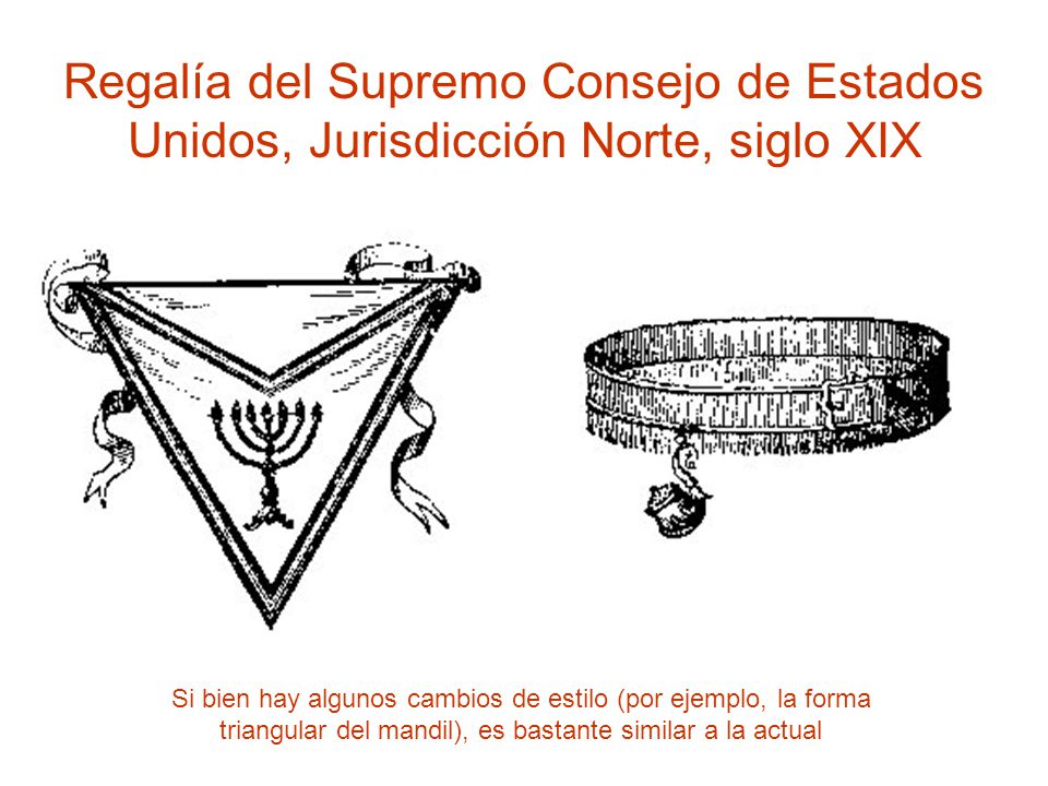 Regalía del Supremo Consejo de Estados Unidos, Jurisdicción Norte, siglo XIX