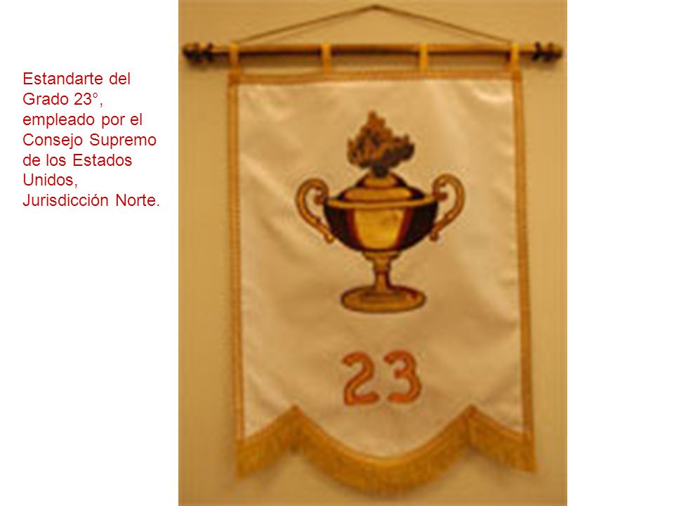 Estandarte del Grado 23°, empleado por el. Consejo Supremo.