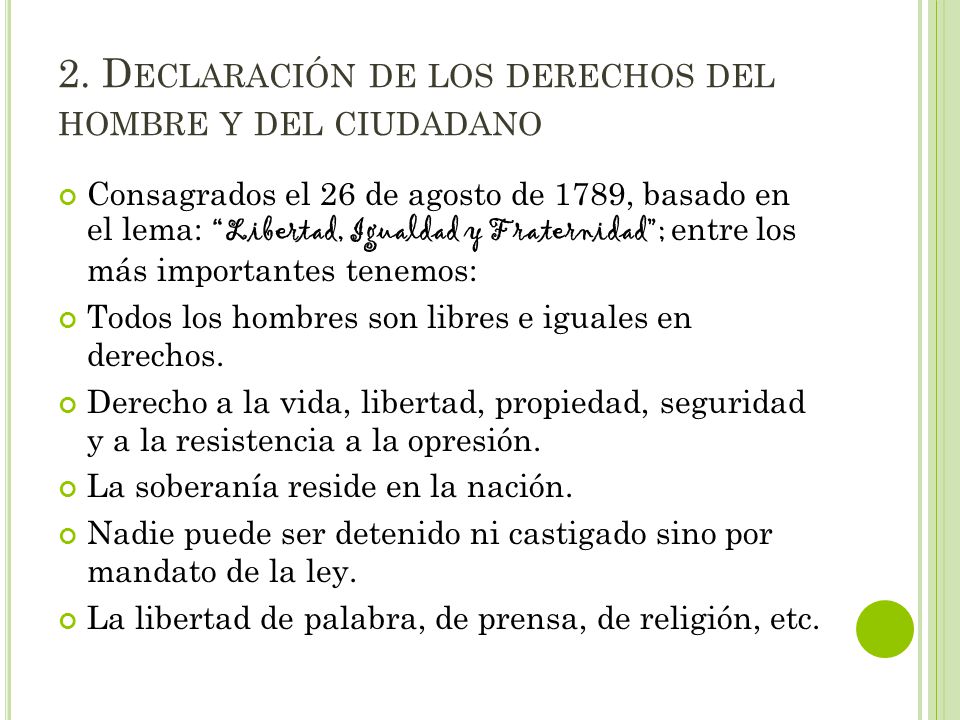 2. Declaración de los derechos del hombre y del ciudadano