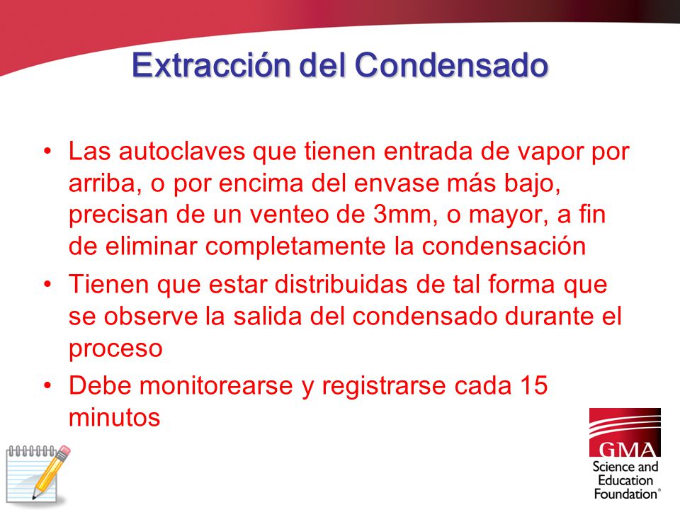 Extracción del Condensado