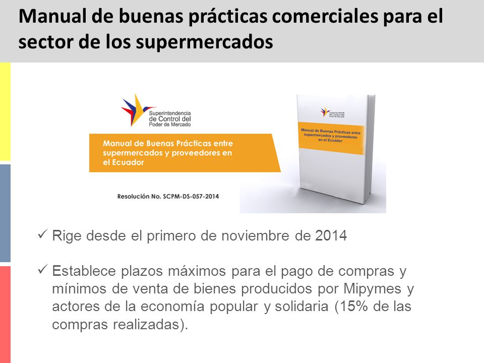 Manual de buenas prácticas comerciales para el sector de los supermercados