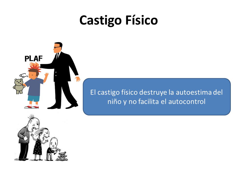 Castigo Físico El castigo físico destruye la autoestima del niño y no facilita el autocontrol