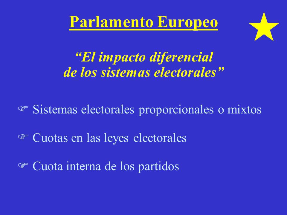 Parlamento Europeo El impacto diferencial de los sistemas electorales