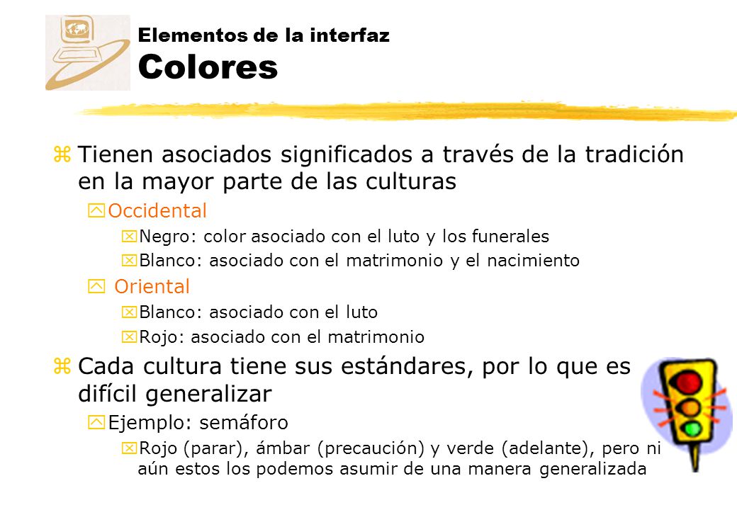 Elementos de la interfaz Colores