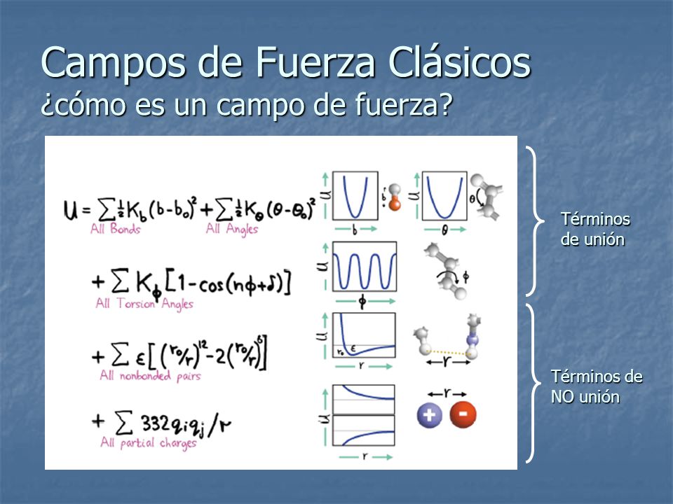 Campos de Fuerza Clásicos ¿cómo es un campo de fuerza