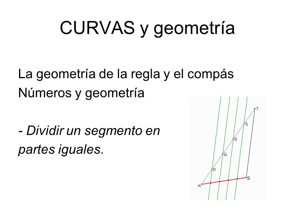 CURVAS y geometría La geometría de la regla y el compás