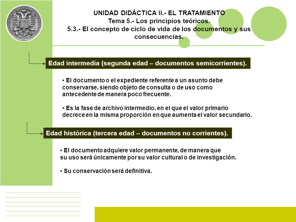 UNIDAD DIDÁCTICA II.- EL TRATAMIENTO Tema 5.- Los principios teóricos.