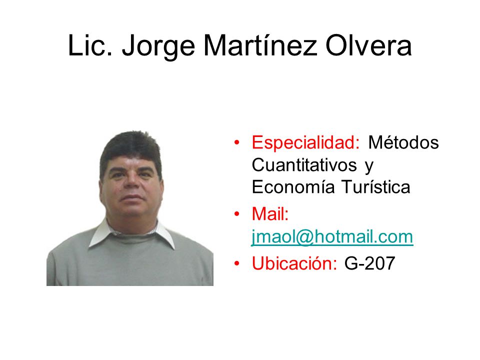 Lic. Jorge Martínez Olvera