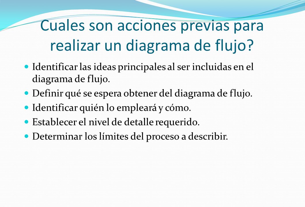 Cuales son acciones previas para realizar un diagrama de flujo