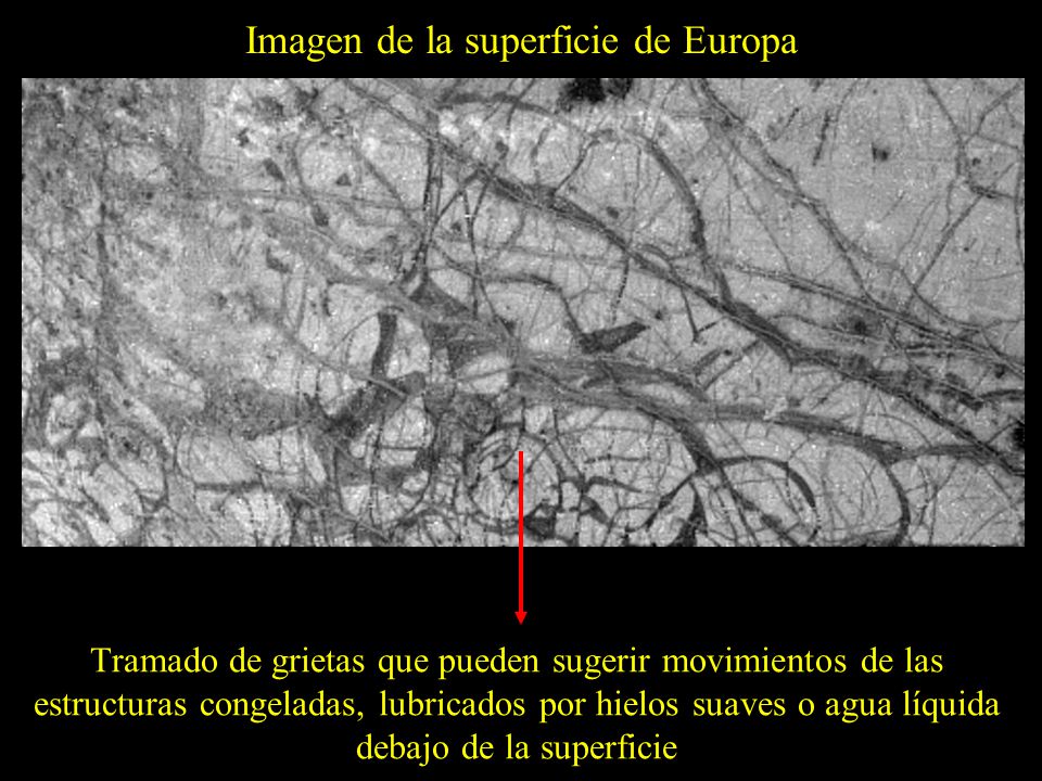 Imagen de la superficie de Europa