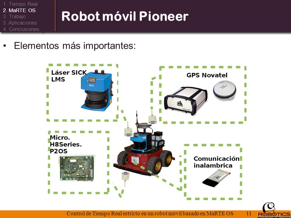 Control de Tiempo Real estricto en un robot móvil basado en MaRTE OS