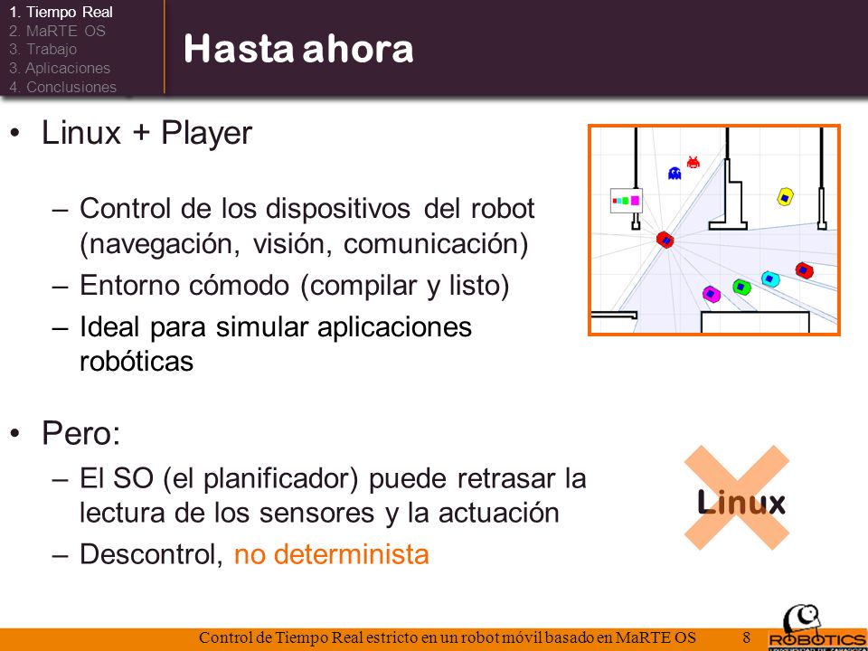 Control de Tiempo Real estricto en un robot móvil basado en MaRTE OS