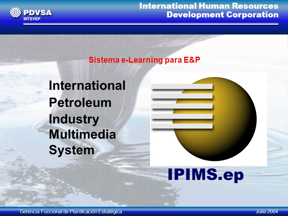 Sistema e-Learning para E&P