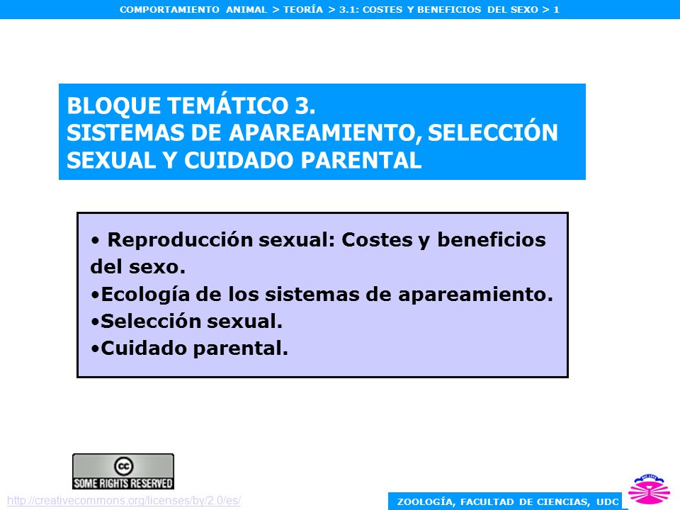 BLOQUE TEMÁTICO 3. SISTEMAS DE APAREAMIENTO, SELECCIÓN SEXUAL Y CUIDADO PARENTAL