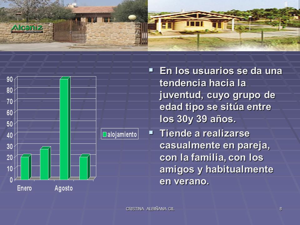 En los usuarios se da una tendencia hacia la juventud, cuyo grupo de edad tipo se sitúa entre los 30y 39 años.