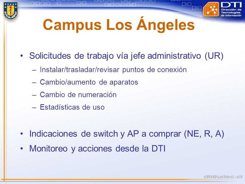 Campus Los Ángeles Solicitudes de trabajo vía jefe administrativo (UR)