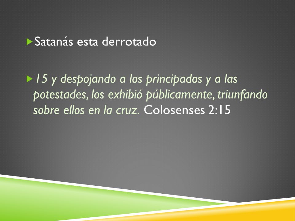Satanás esta derrotado