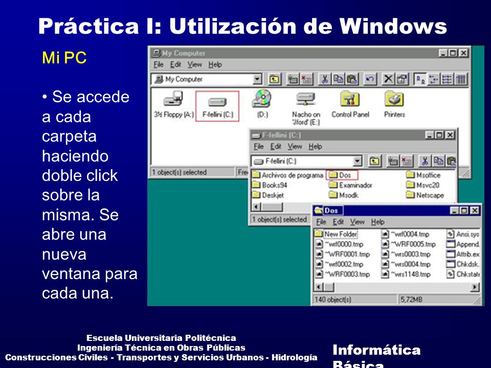 Práctica I: Utilización de Windows