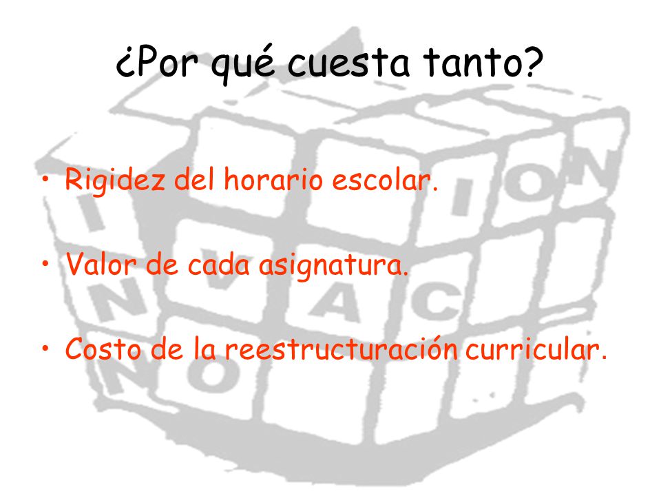 ¿Por qué cuesta tanto Rigidez del horario escolar.