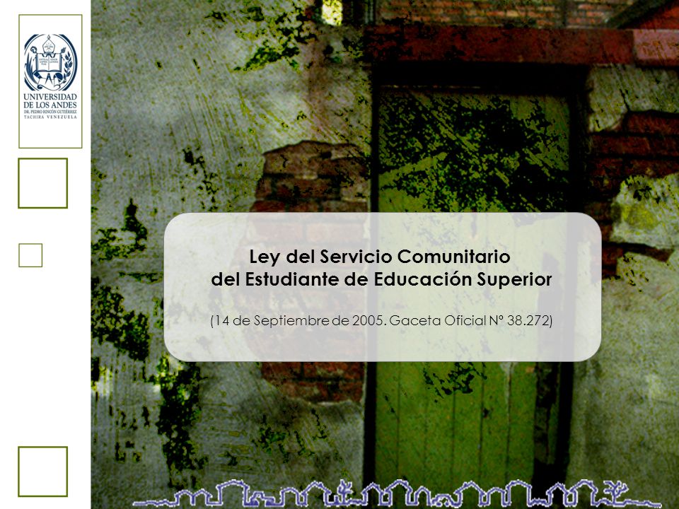 Ley del Servicio Comunitario del Estudiante de Educación Superior