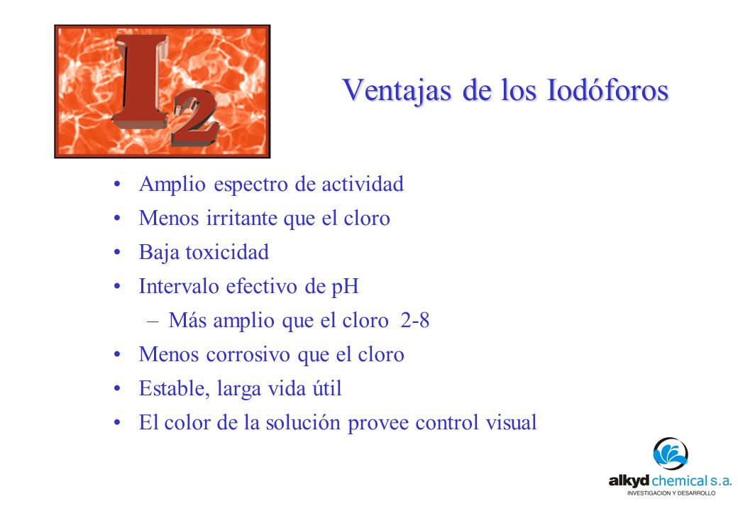 Ventajas de los Iodóforos