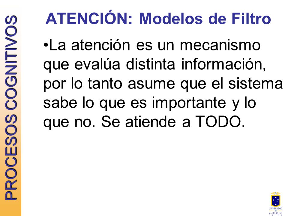 ATENCIÓN: Modelos de Filtro