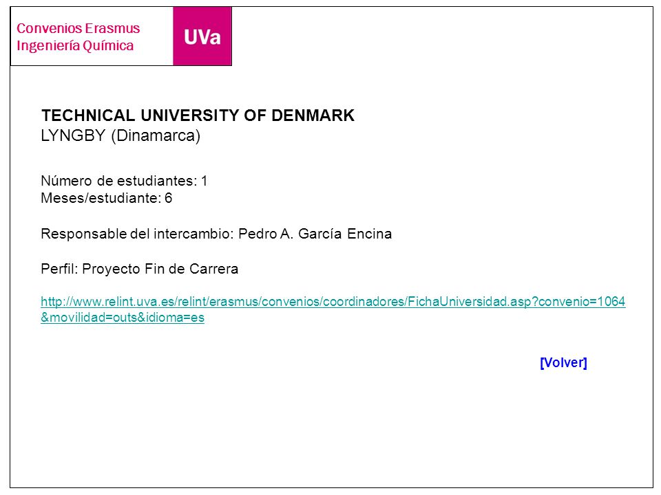 TECHNICAL UNIVERSITY OF DENMARK LYNGBY (Dinamarca)