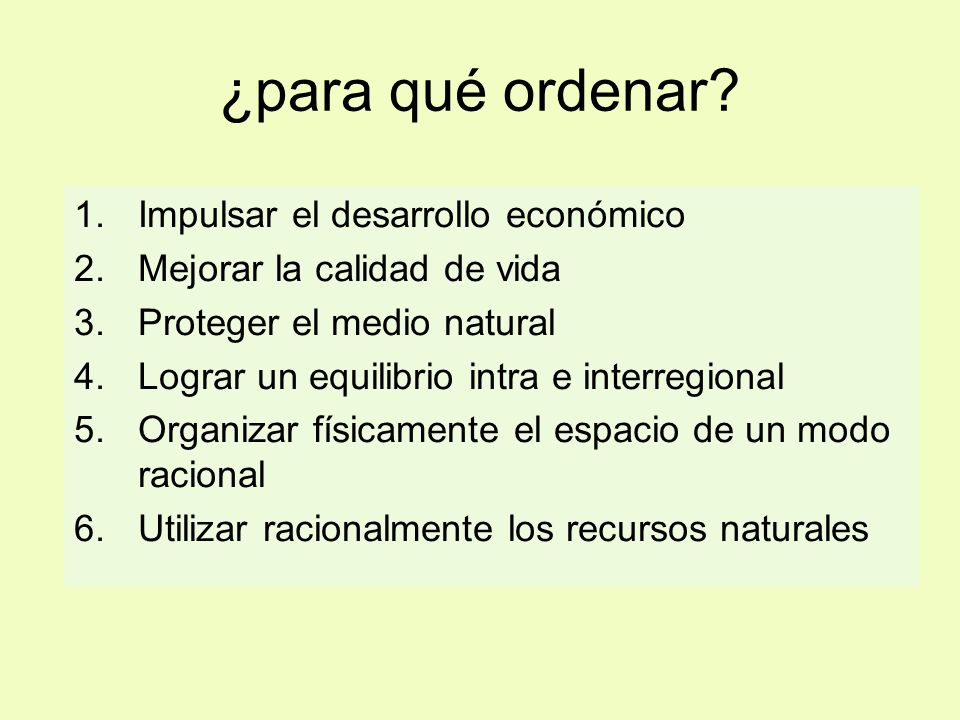 ¿para qué ordenar Impulsar el desarrollo económico