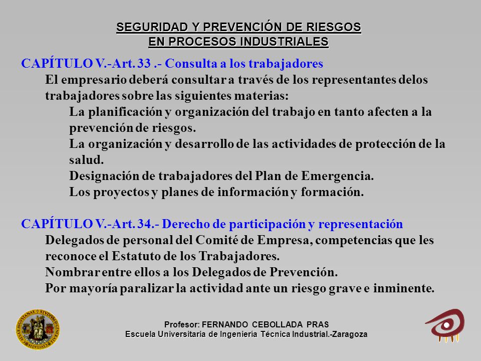 SEGURIDAD Y PREVENCIÓN DE RIESGOS EN PROCESOS INDUSTRIALES