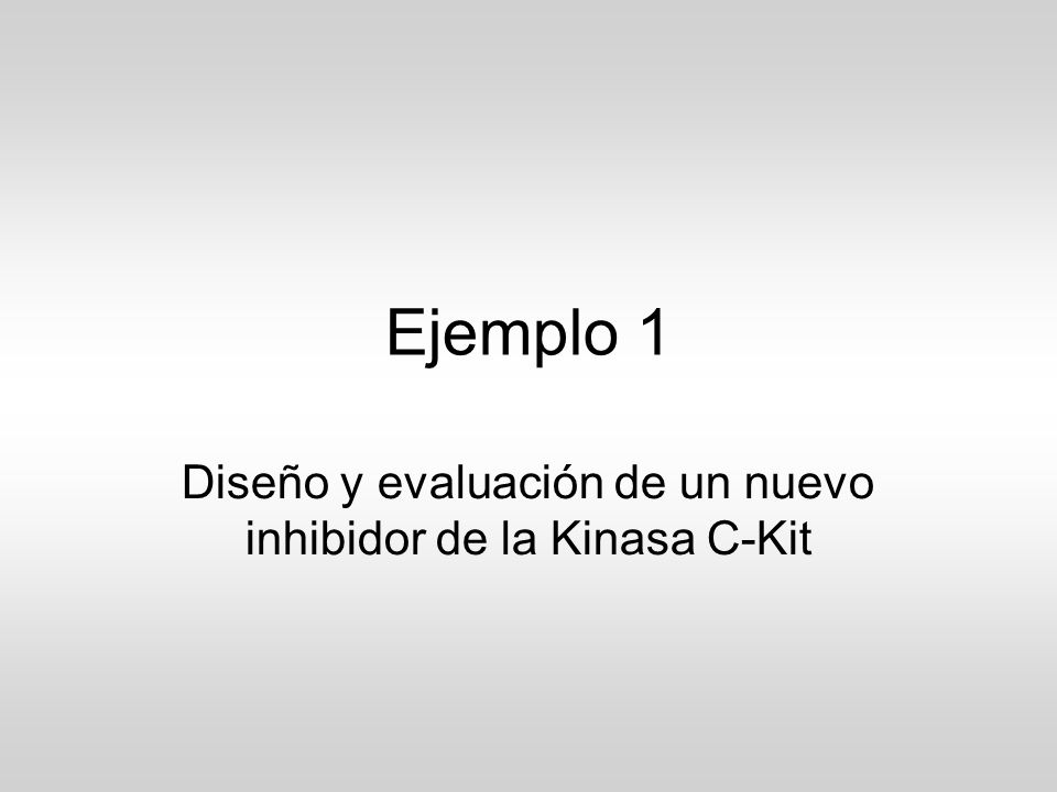Diseño y evaluación de un nuevo inhibidor de la Kinasa C-Kit