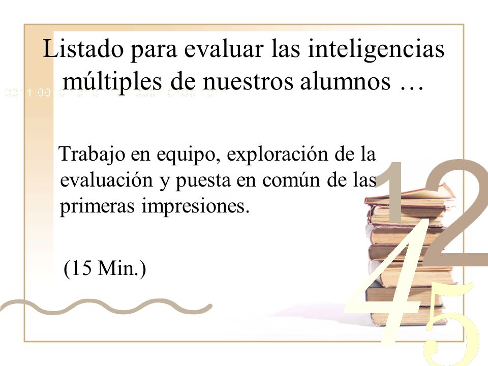 Listado para evaluar las inteligencias múltiples de nuestros alumnos …