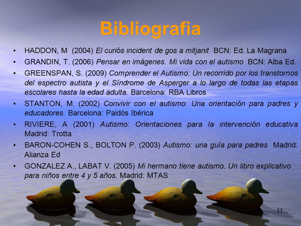 Bibliografia HADDON, M (2004) El curiós incident de gos a mitjanit BCN: Ed. La Magrana.