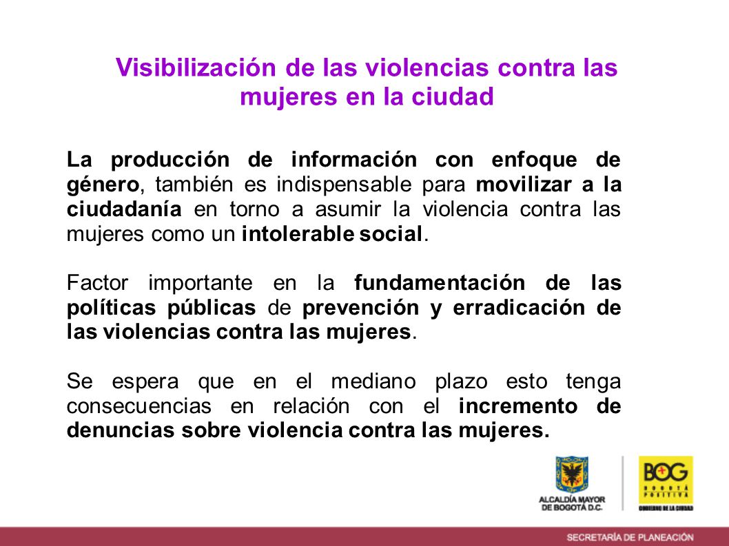 Visibilización de las violencias contra las mujeres en la ciudad