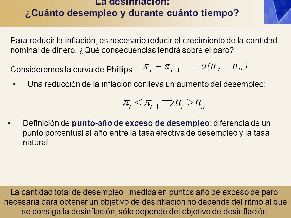 La desinflación: ¿Cuánto desempleo y durante cuánto tiempo