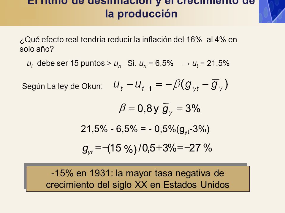 El ritmo de desinflación y el crecimiento de la producción