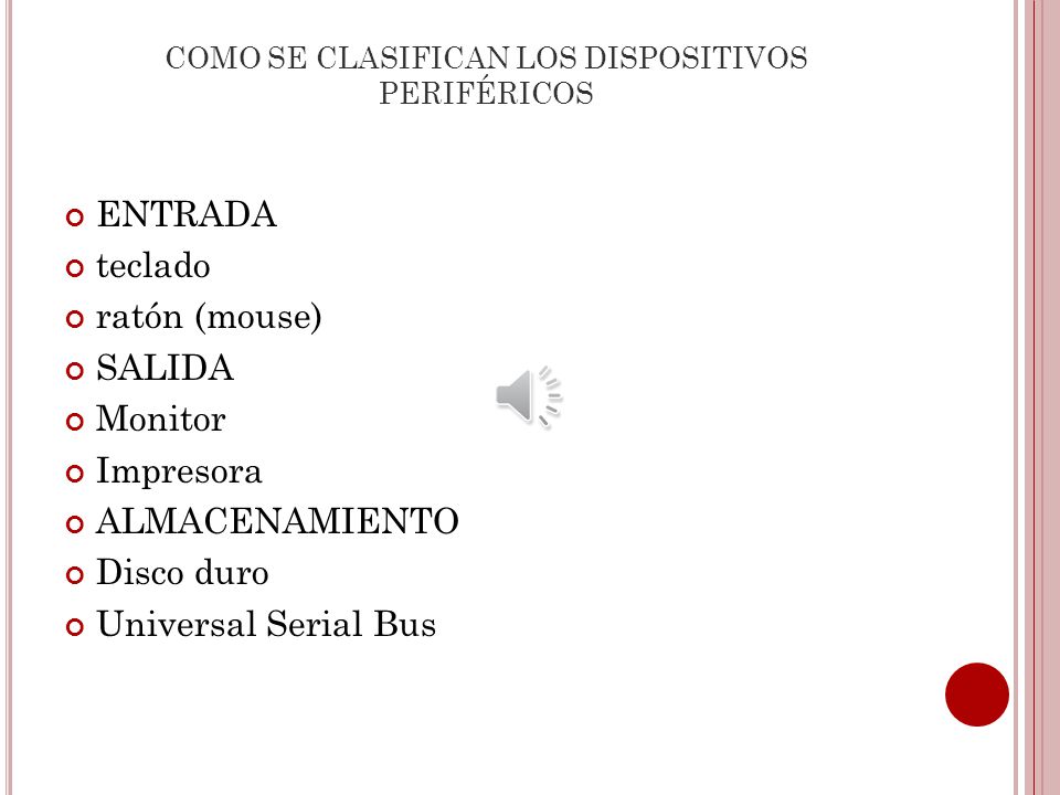 COMO SE CLASIFICAN LOS DISPOSITIVOS PERIFÉRICOS