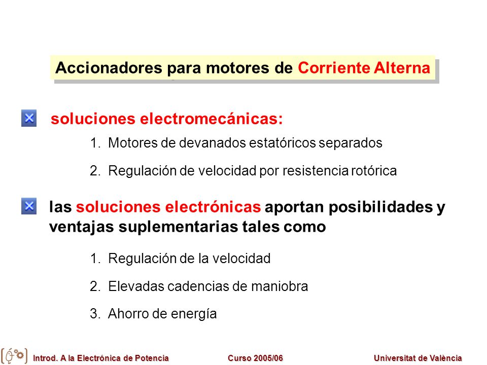 Accionadores para motores de Corriente Alterna