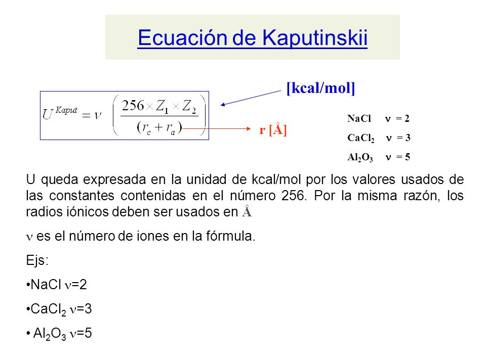Ecuación de Kaputinskii