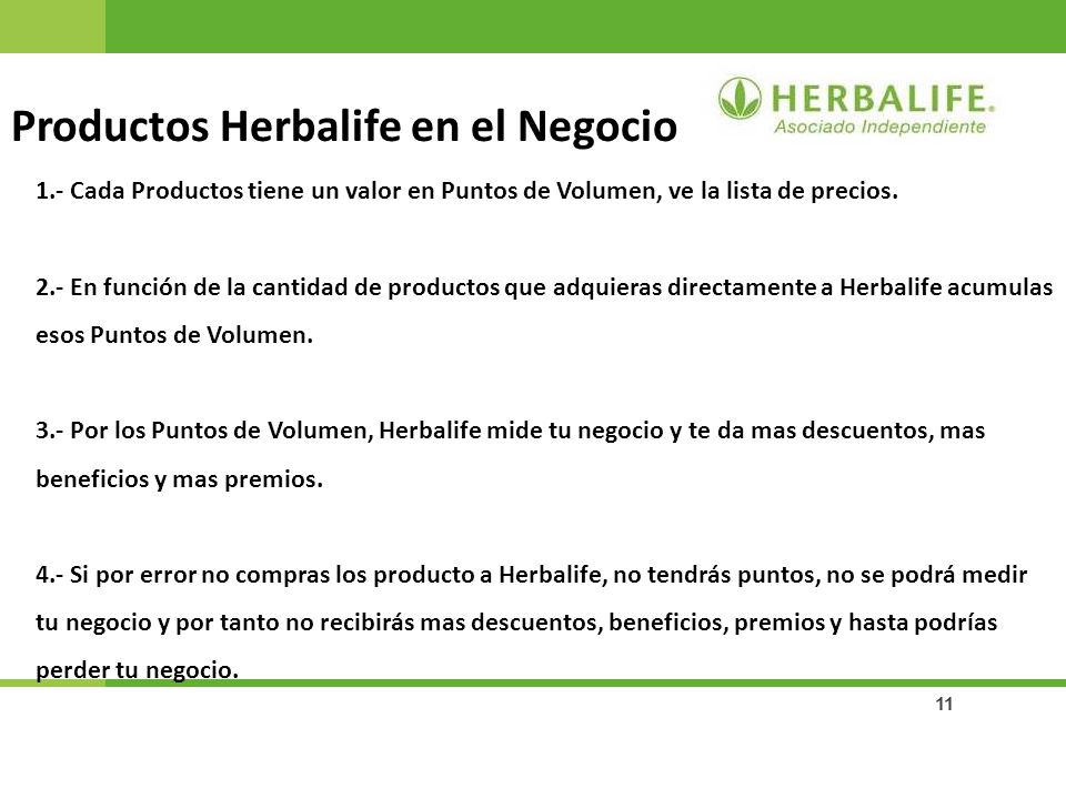 Productos Herbalife en el Negocio