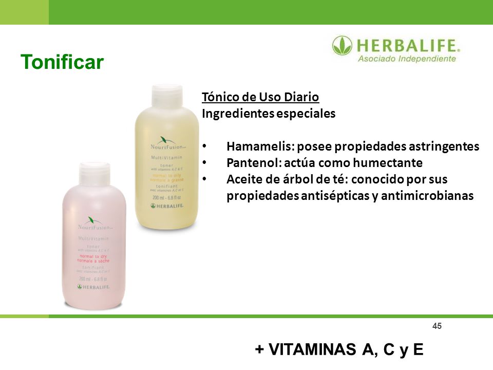 Tonificar + VITAMINAS A, C y E Tónico de Uso Diario