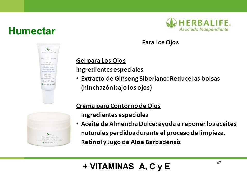 Humectar + VITAMINAS A, C y E Para los Ojos Gel para Los Ojos