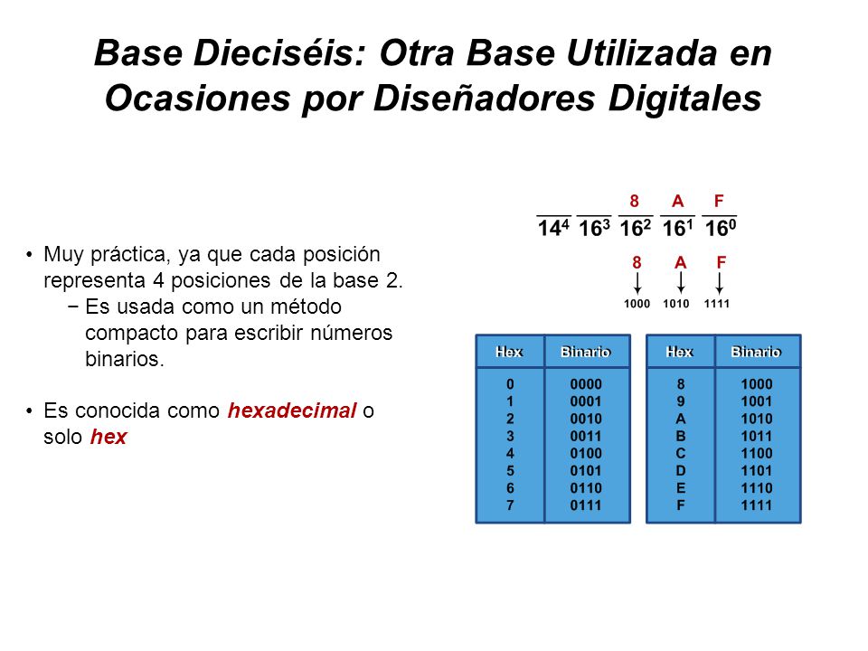 Base Dieciséis: Otra Base Utilizada en Ocasiones por Diseñadores Digitales