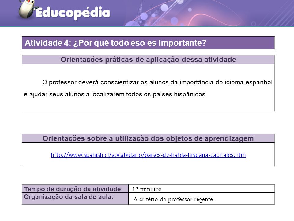 Atividade 4: ¿Por qué todo eso es importante