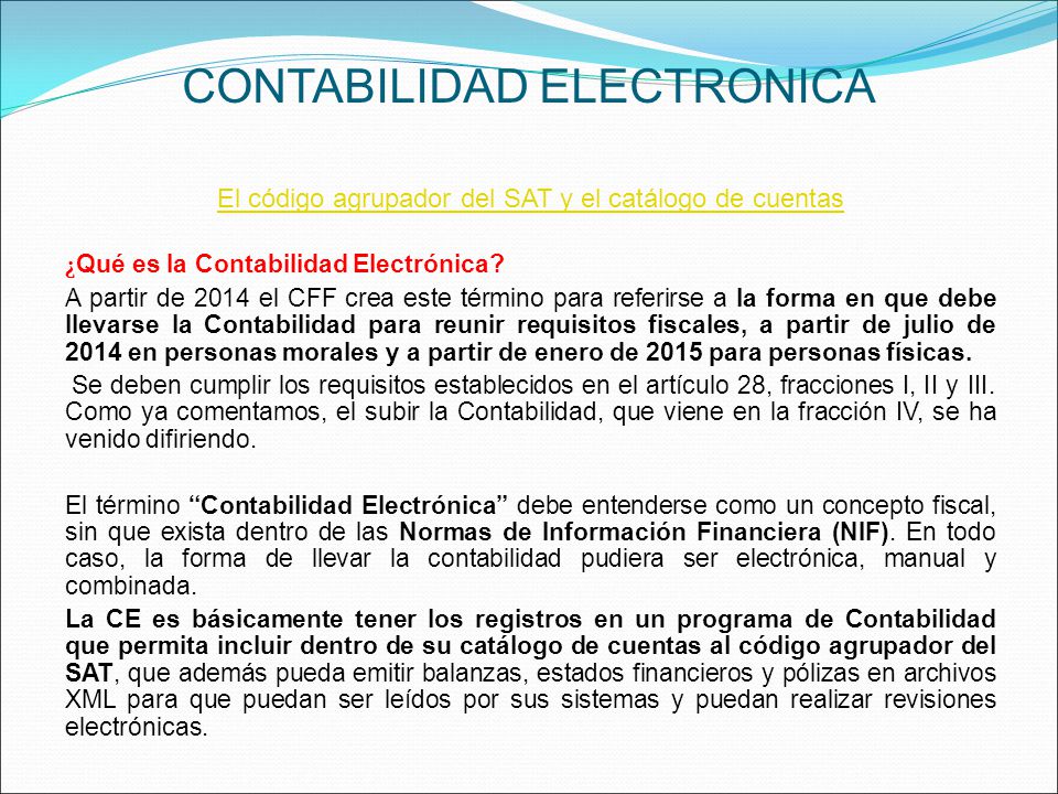 CONTABILIDAD ELECTRONICA