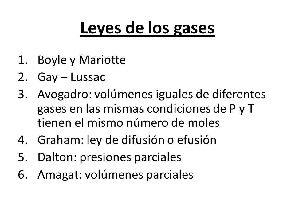 Leyes de los gases Boyle y Mariotte Gay – Lussac