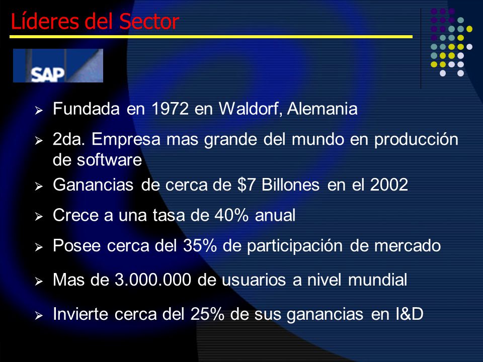 Líderes del Sector Fundada en 1972 en Waldorf, Alemania
