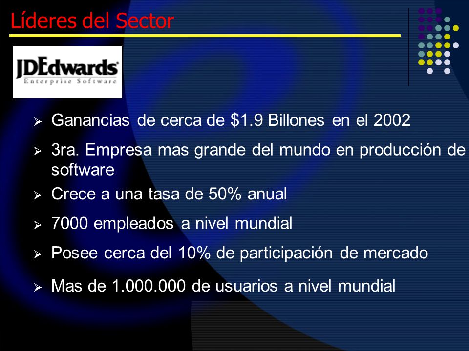 Líderes del Sector Ganancias de cerca de $1.9 Billones en el 2002