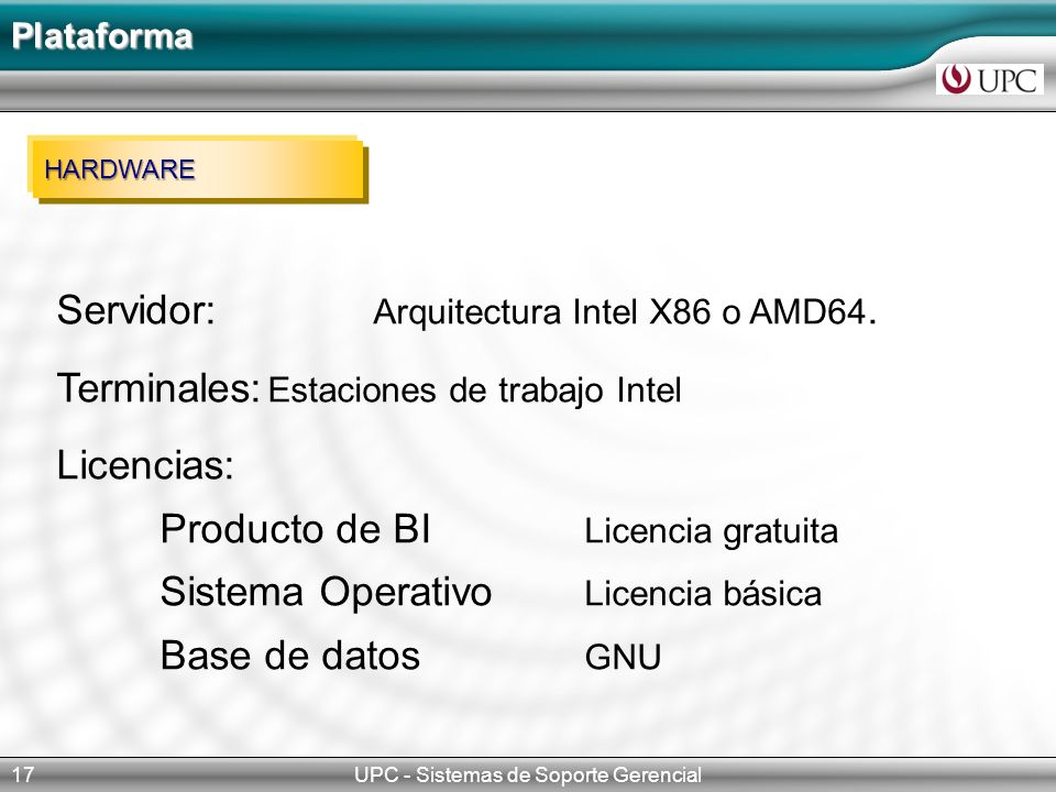 UPC - Sistemas de Soporte Gerencial