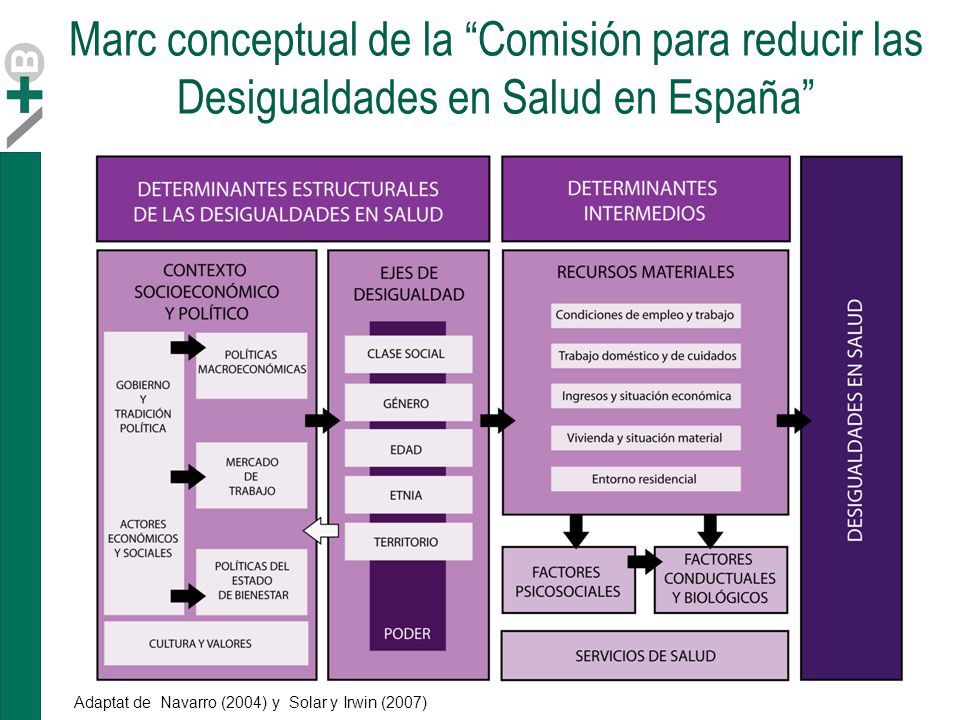 Marc conceptual de la Comisión para reducir las Desigualdades en Salud en España