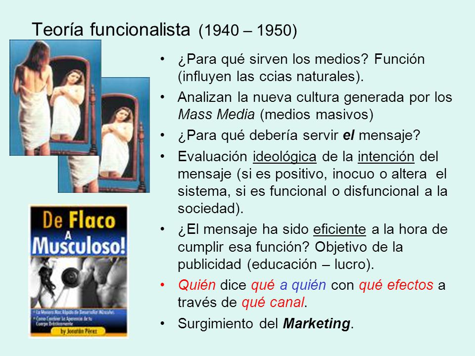 Teoría funcionalista (1940 – 1950)
